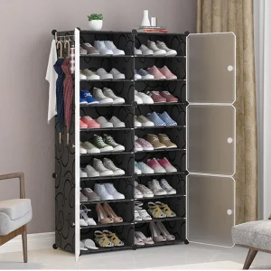 Vertical Shoe Rack Tall Shoe Rack Multifunction Modern Multi Layer Strong Load Bearing Easy To Assemble