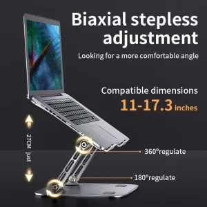 Tablet Stand Adjustable Aluminum Alloy Laptop Tablet up to 17 "Laptop Portable Folding Stand Cooling Stand Support