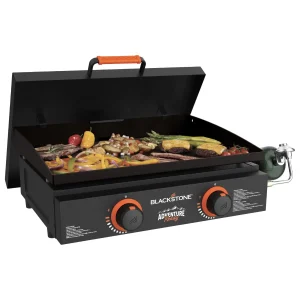 Adventure Ready 2-Burner 22" Propane Griddle with Hard Cover in Black