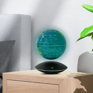 Magnetic Levitation Globe with LED Color, Changing Lights, Floating Rotating World Map and Geography Education